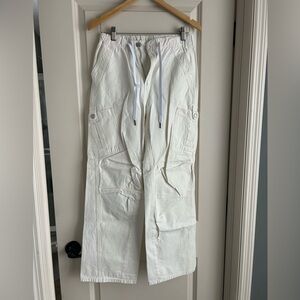 Cider Cream Elastic Waist Pants SMALL
